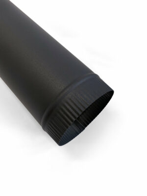 Metro Metallic Black Flue Pipe 150mm dia x 1200mm