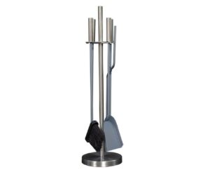 Firetool Set 4 pce plus Stand SS Grey 66cm