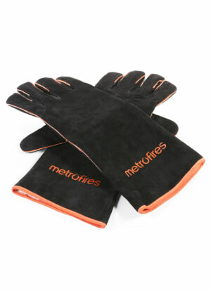 Metro Fires Outdoor Fire Mitts Pair (Black split leather)