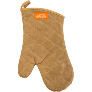 Traeger Bbq Mitt- Brown Canvas And Leather