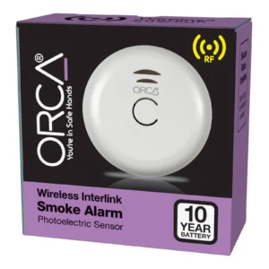 Orca Wireless RF Interlink Smoke Alarm - White