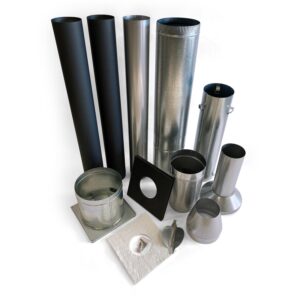 Metro ECO Flue Kit 130mm - Galv Liner