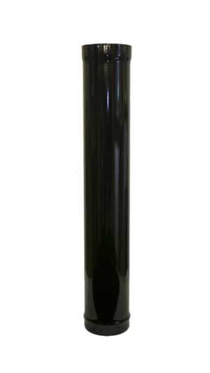 Esse 900mm x 6inch black enamel flue length