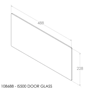 Jayline IS550/Spitfire Door Glass (488x228mm)
