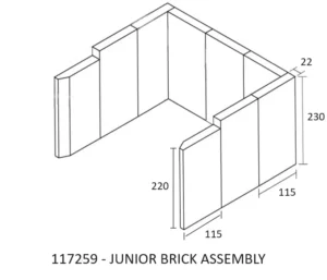 Jayline Brick Set 22MM Gem/Junior (9)