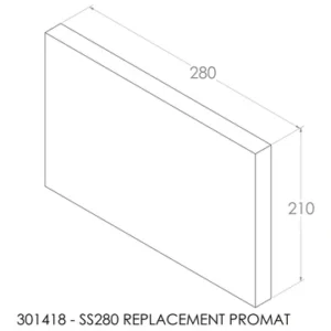 Jayline SS280 Replacement Baffle Promet 280x210mm