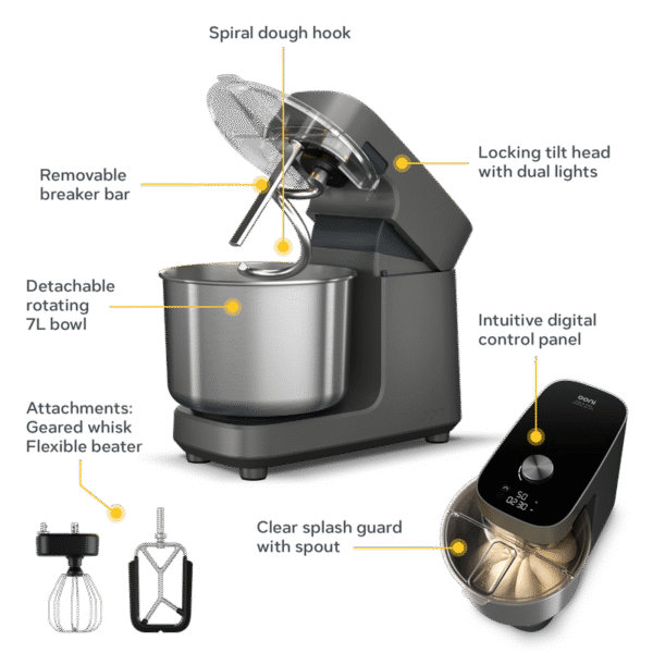 ooni Halo Mixer Charcoal Grey UU-P31500 1 ooni Halo Mixer Charcoal Grey UU-P31500 1